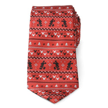 Load image into Gallery viewer, Disney Mickey Mouse Fair Isle Red Men's Tie
