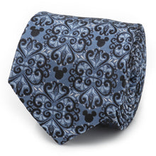 Load image into Gallery viewer, Disney Mickey Mouse Damask Tile Blue Men's Tie

