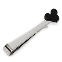 Load image into Gallery viewer, Disney Mickey Mouse Onyx Stainless Steel Tie Bar
