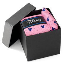 Load image into Gallery viewer, Disney Mickey Mouse Dot Pink Tie and Pocket Square Gift Set
