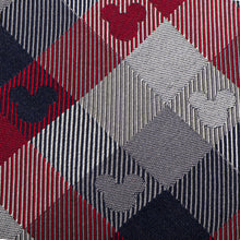 Load image into Gallery viewer, Disney Mickey Mouse Red and Blue Plaid Men's Tie
