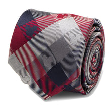 Load image into Gallery viewer, Disney Mickey Mouse Red and Blue Plaid Men's Tie
