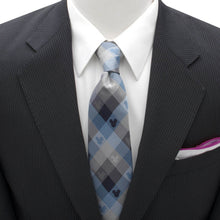 Load image into Gallery viewer, Disney Mickey Mouse Blue Plaid Mens Tie
