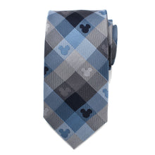 Load image into Gallery viewer, Disney Mickey Mouse Blue Plaid Mens Tie
