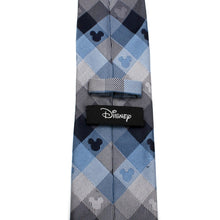 Load image into Gallery viewer, Disney Mickey Mouse Blue Plaid Mens Tie
