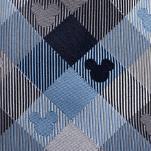 Load image into Gallery viewer, Disney Mickey Mouse Blue Plaid Mens Tie
