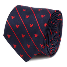 Load image into Gallery viewer, Disney Mickey Mouse Navy Pinstripe Tie
