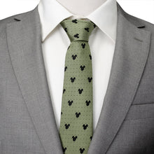 Load image into Gallery viewer, Disney Mickey Mouse Silhouette Dot Green Men's Tie

