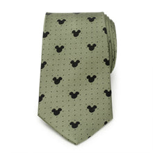 Load image into Gallery viewer, Disney Mickey Mouse Silhouette Dot Green Men's Tie
