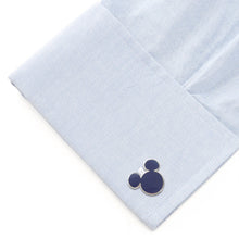 Load image into Gallery viewer, Disney Mickey Mouse Silhouette Blue Cufflinks
