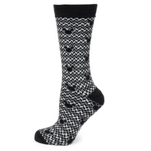 Load image into Gallery viewer, Disney Mickey Mouse Silhouette Chevron Sock and Mickey Blue Lapel Pin Gift Set
