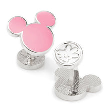 Load image into Gallery viewer, Disney Mickey Mouse Silhouette Pink Cufflinks
