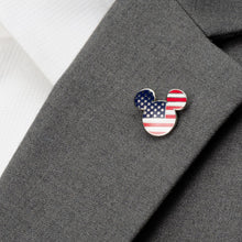 Load image into Gallery viewer, Disney Mickey Mouse Stars and Stripes Lapel Pin
