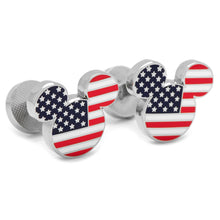 Load image into Gallery viewer, Disney Mickey Mouse Stars and Stripes Cufflinks
