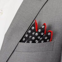 Load image into Gallery viewer, Disney The Nightmare Before Christmas Jack Skellington Men's Black Pocket Square
