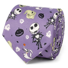 Load image into Gallery viewer, Disney The Nightmare Before Christmas Purple Men's Tie
