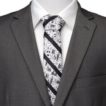 Load image into Gallery viewer, Disney The Nightmare Before Christmas Striped Black Men's Tie
