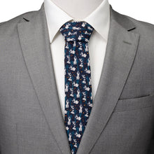 Load image into Gallery viewer, Disney Frozen Olaf Navy Pattern Men's Tie
