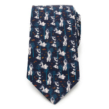 Load image into Gallery viewer, Disney Frozen Olaf Navy Pattern Men's Tie
