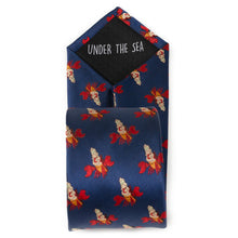 Load image into Gallery viewer, Disney The Little Mermaid Sebastian Hidden Message Blue Men's Tie
