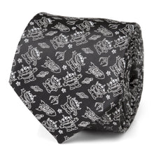 Load image into Gallery viewer, Disney Pixar Toy Story Alien Print Black Men's Tie
