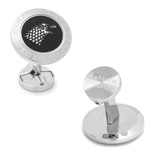 Load image into Gallery viewer, Game of Thrones Stark Filigree Stainless Steel Cufflinks
