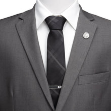 Load image into Gallery viewer, Game of Thrones Targaryen Dragon Black Plaid Silk Men's Tie
