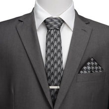 Load image into Gallery viewer, Harry Potter Deathly Hallows Gray Silk Men's Tie
