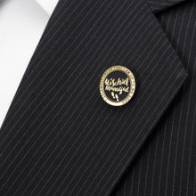 Load image into Gallery viewer, Harry Potter Mischief Managed Gold Lapel Pin
