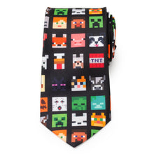 Load image into Gallery viewer, Minecraft Character Black Men's Tie
