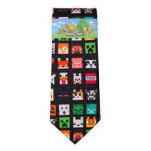Load image into Gallery viewer, Minecraft Character Black Men's Tie
