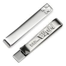 Load image into Gallery viewer, Minecraft Creeper Hidden Message Silver Tie Bar
