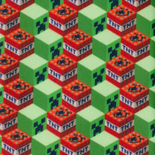 Load image into Gallery viewer, Minecraft Creeper TNT Isometric Green Men's Tie
