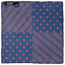 Load image into Gallery viewer, Marvel Captain America Shield Navy Pocket Square
