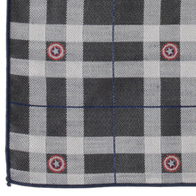 Load image into Gallery viewer, Marvel Captain America Gray Plaid Pocket Square
