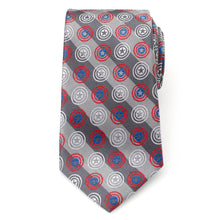 Load image into Gallery viewer, Marvel Captain America Gray Stripe Men's Tie
