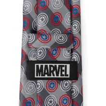 Load image into Gallery viewer, Marvel Captain America Gray Stripe Men's Tie
