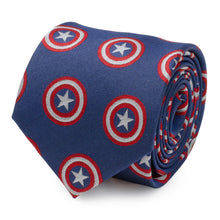 Load image into Gallery viewer, Marvel Captain America Hidden Message Blue Men's Tie
