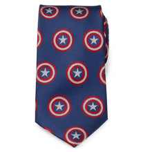 Load image into Gallery viewer, Marvel Captain America Hidden Message Blue Men's Tie
