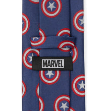 Load image into Gallery viewer, Marvel Captain America Hidden Message Blue Men's Tie
