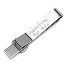 Load image into Gallery viewer, Marvel Captain America Silver Hidden Message Tie Bar

