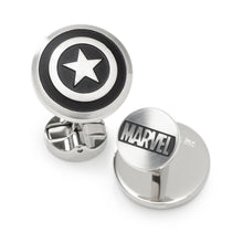 Load image into Gallery viewer, Marvel Captain America Shield Stainless Steel Cufflinks
