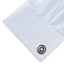 Load image into Gallery viewer, Marvel Captain America Shield Stainless Steel Cufflinks
