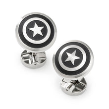 Load image into Gallery viewer, Marvel Captain America Shield Stainless Steel Cufflinks
