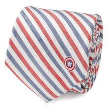 Load image into Gallery viewer, Marvel Captain America Striped White Men's Tie
