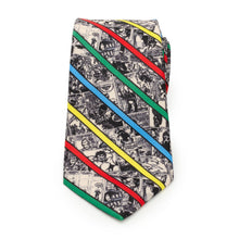 Load image into Gallery viewer, Marvel Comic Stripe Tan Men's Tie
