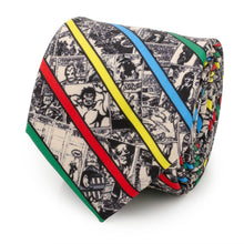 Load image into Gallery viewer, Marvel Comic Stripe Tan Men's Tie
