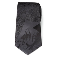 Load image into Gallery viewer, Marvel Deadpool Hidden Paisley Black Silk Men's Tie
