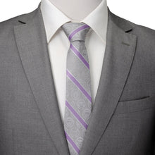 Load image into Gallery viewer, Marvel Guardians of the Galaxy Gray Stripe Tie
