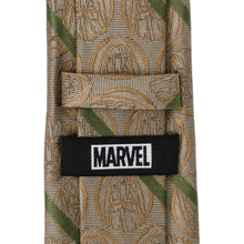 Load image into Gallery viewer, Marvel Guardians of the Galaxy Groot Tan Striped Men's Tie
